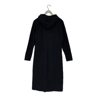 Omellinen Hoodie Kleid, schwarz | Frau XS