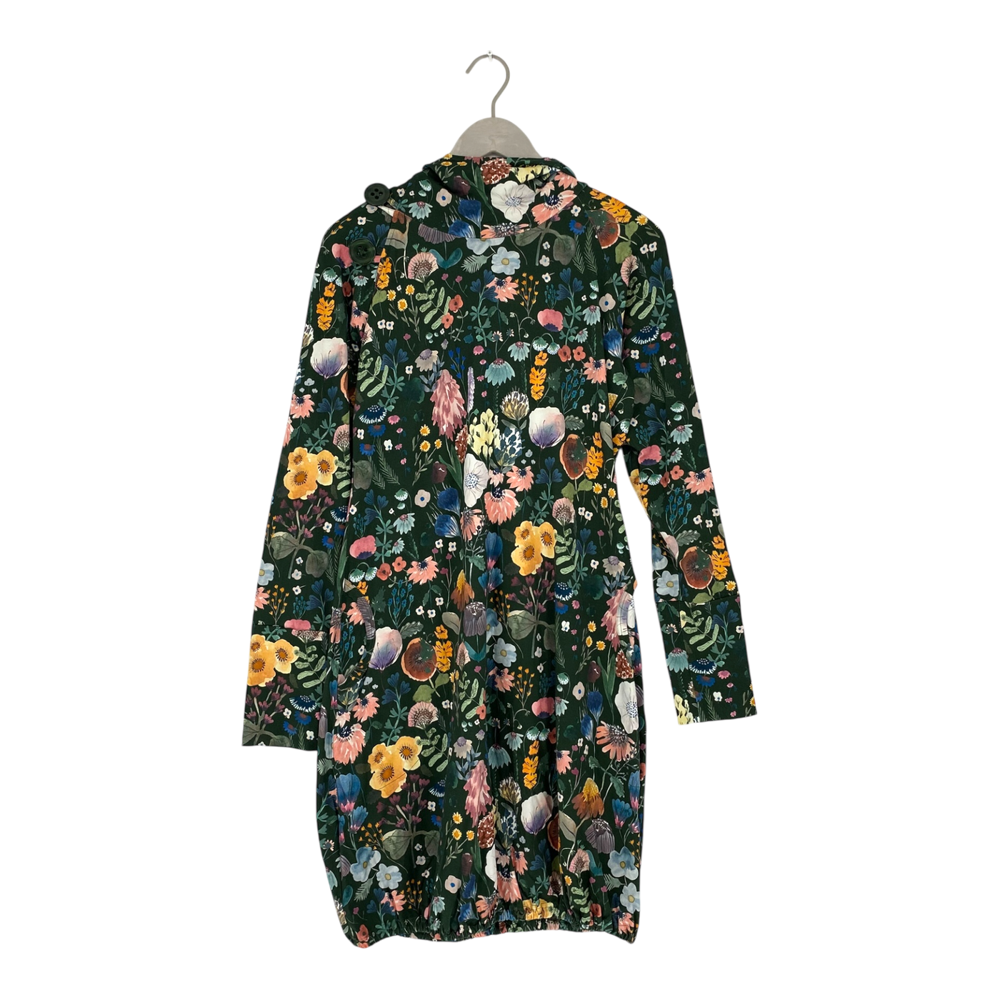 Versonpuoti hooded tricot dress, flowers | woman L