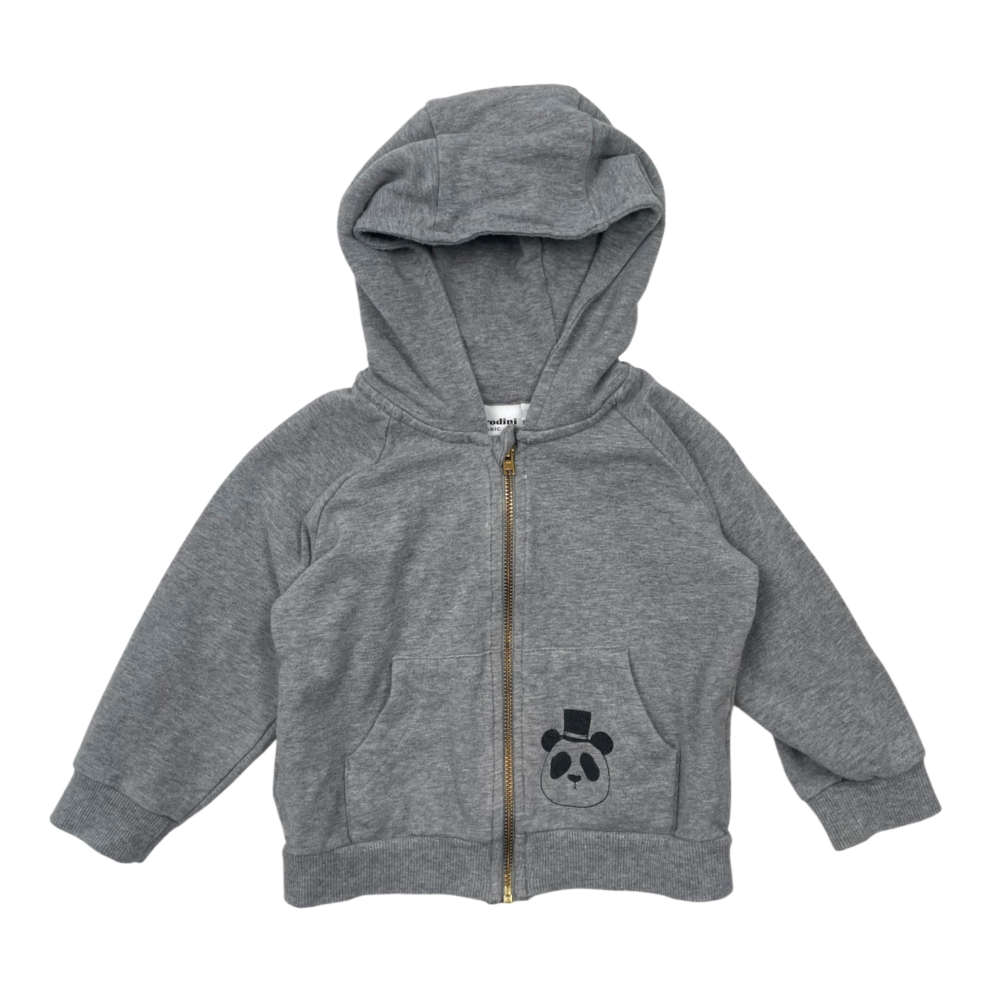 Mini Rodini zip hoodie, grey  | 80/86cm