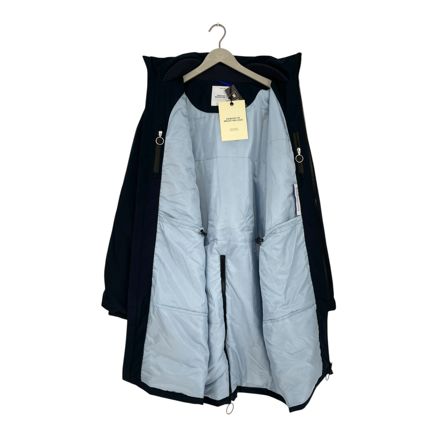 Embassy of Bricks and Logs stanton parka jacket, dark navy | unisex L