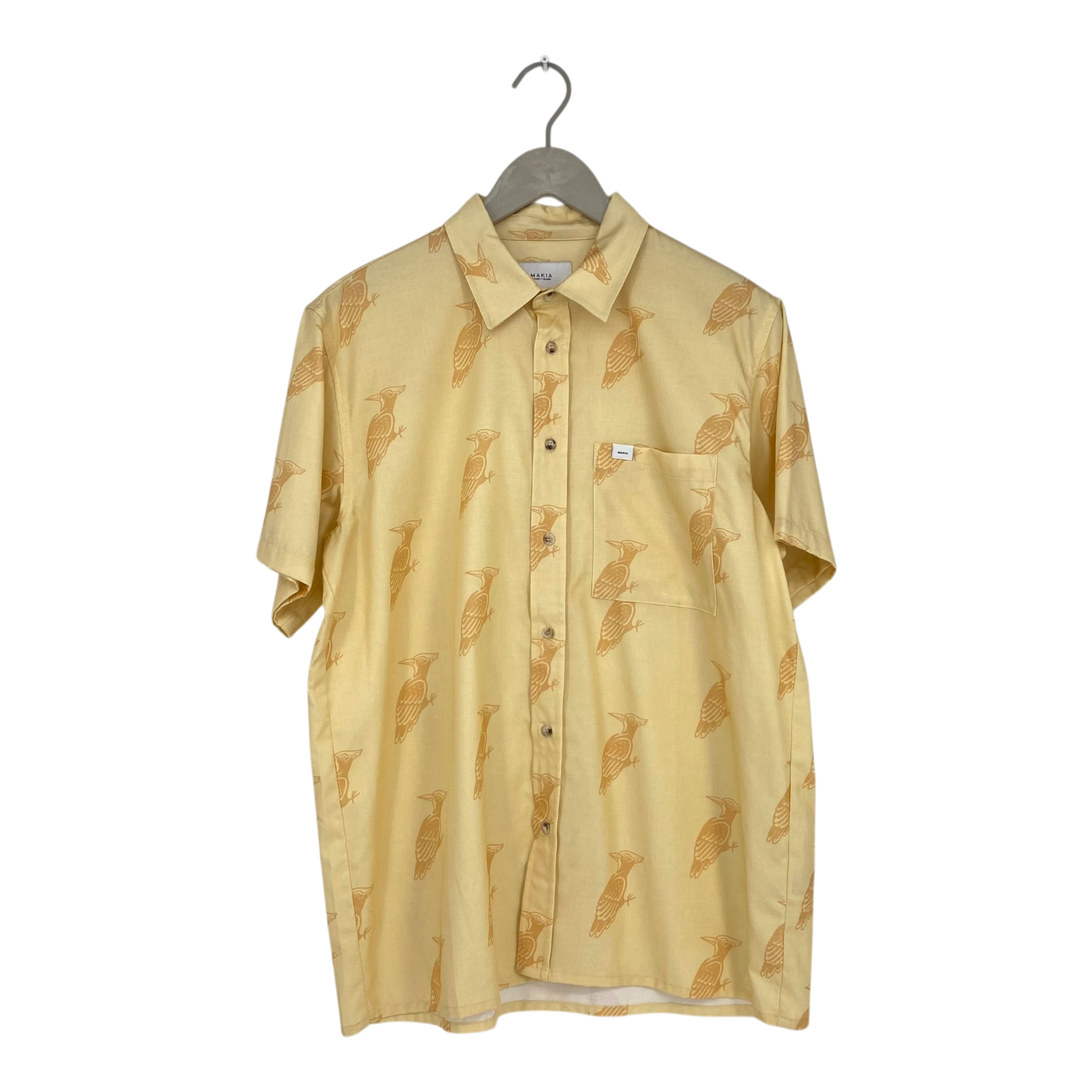 Makia martius woven shirt, birds | man M