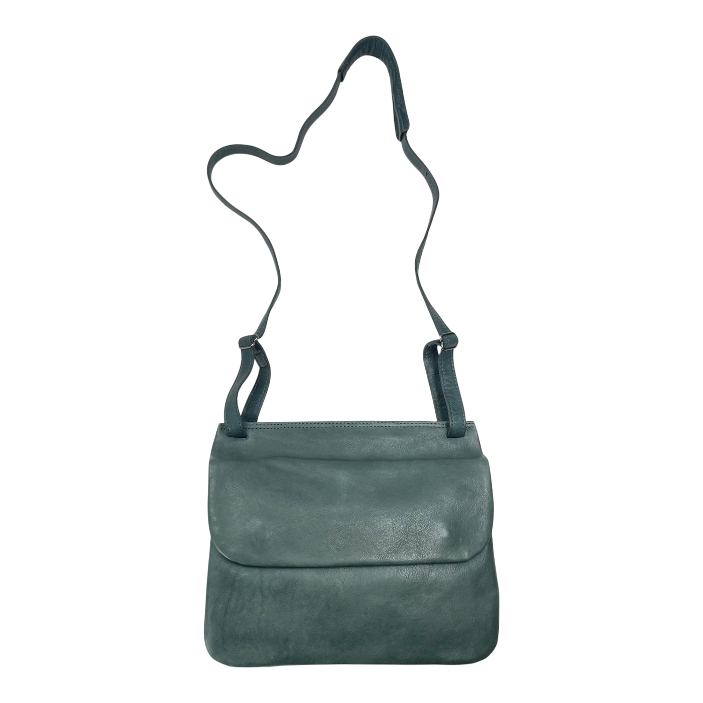 Harold's Bags leather chacoral smooth shoulder bag triple, petrol