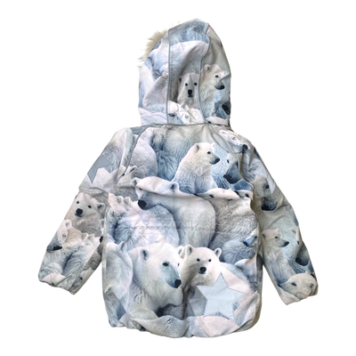 Molo cathy fur winter jacket, polar bear | 110cm