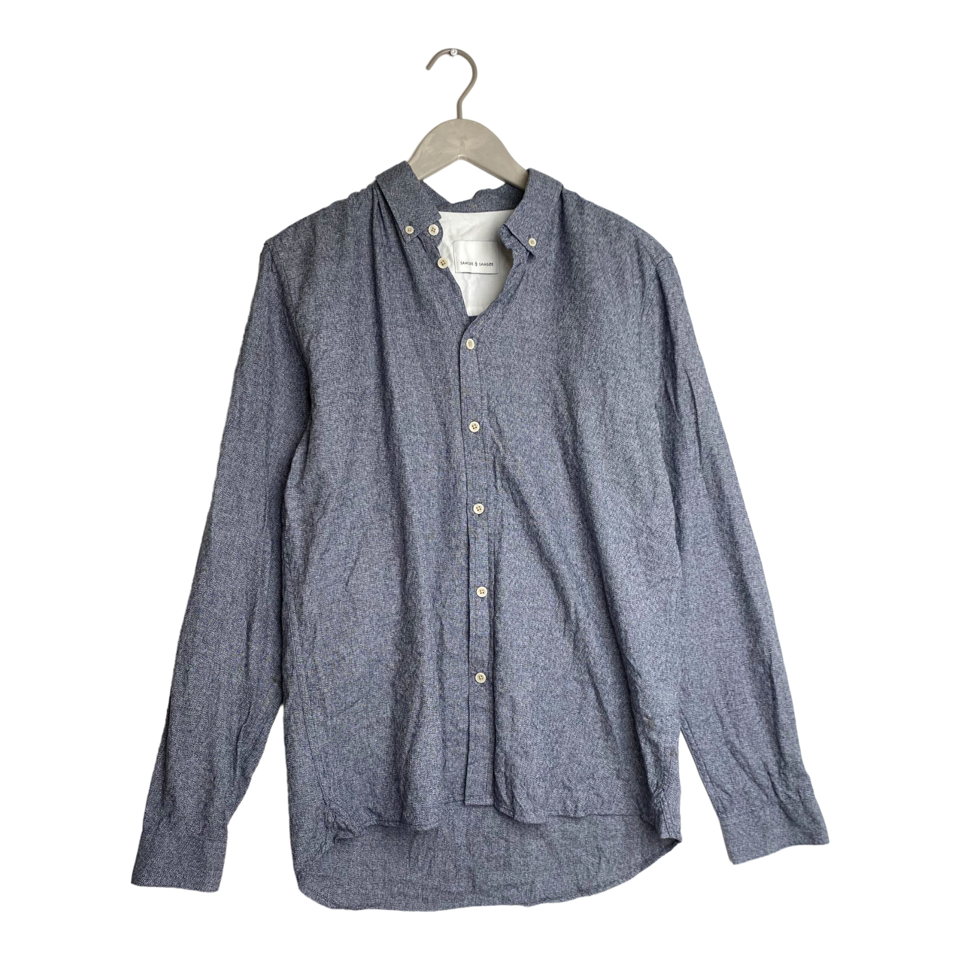 Samsøe Samsøe collar shirt, grey | unisex XL