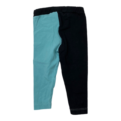 Gugguu block leggings, black and sky blue | 62cm