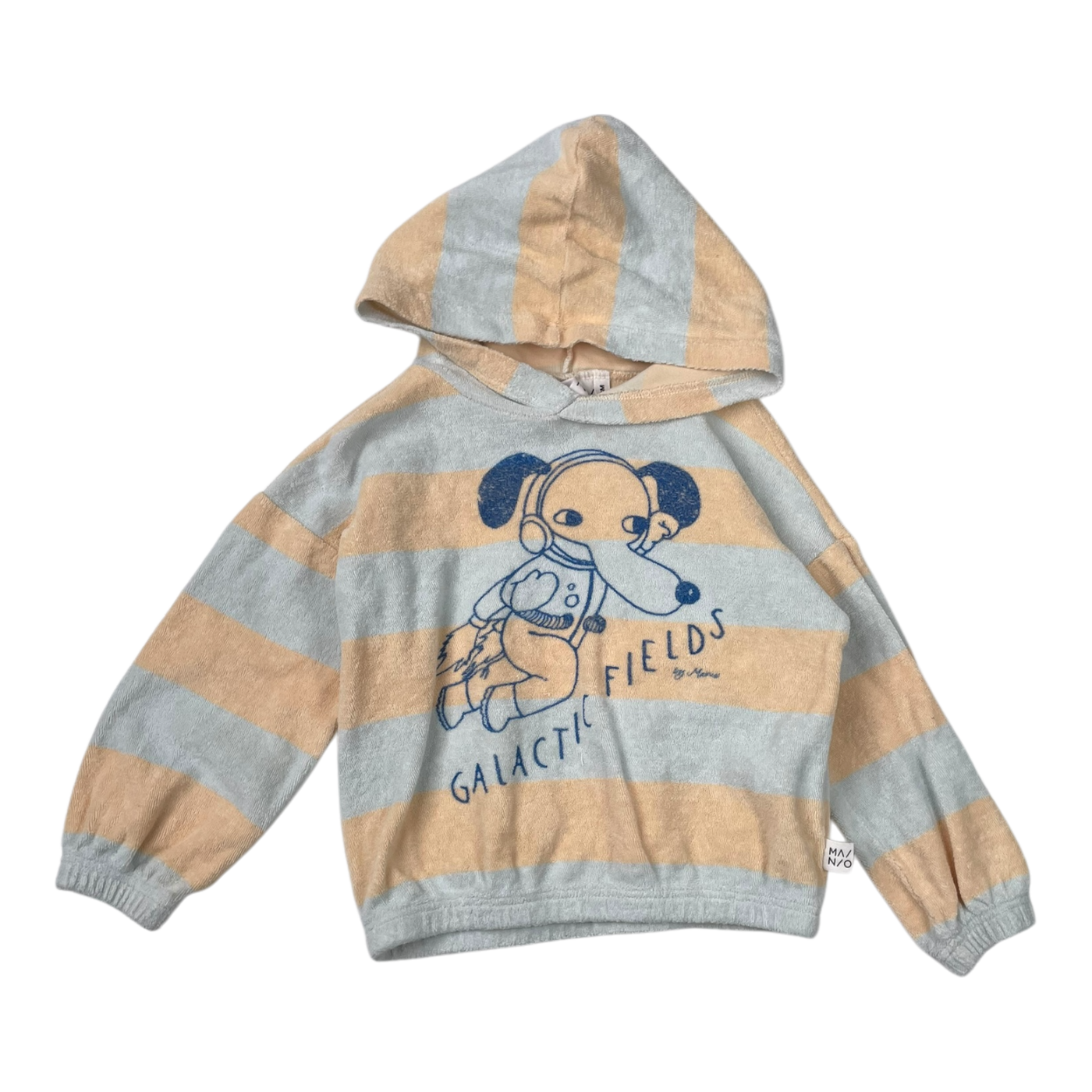 Mainio terry hoodie, stripes | 98/104cm