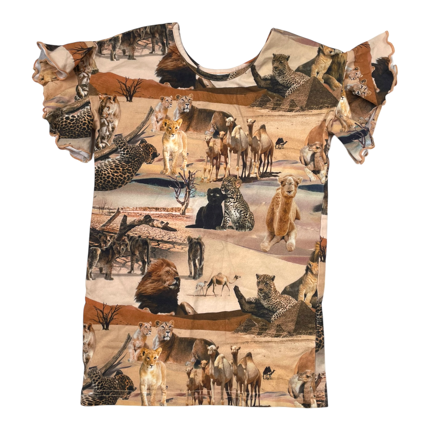 Gugguu frill t-shirt, animal | 128cm