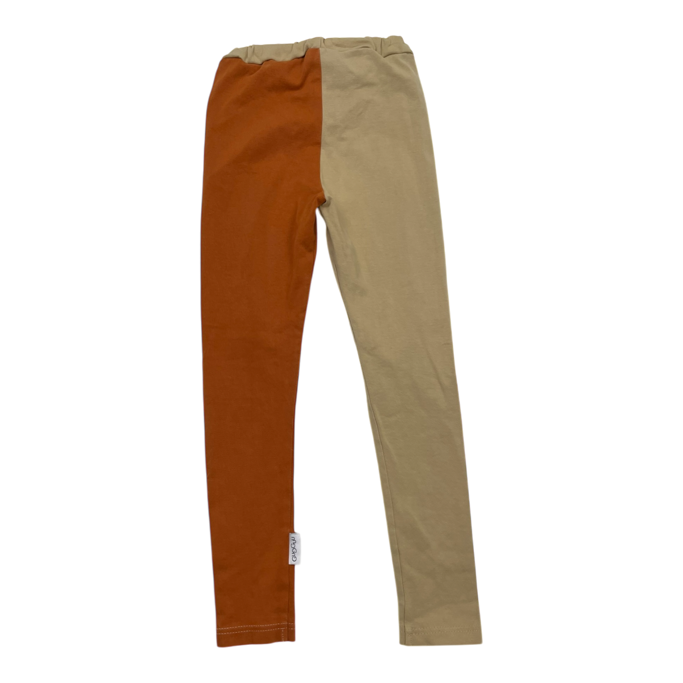 Gugguu block leggings, orange/wheat | 110cm