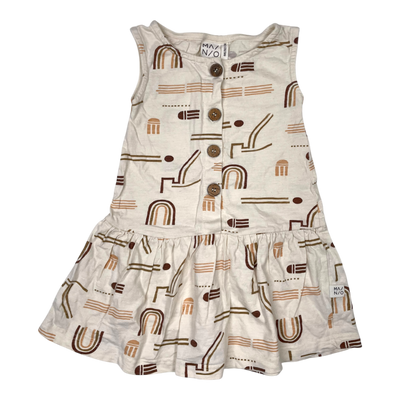 Mainio sleeveless dress, graphical pattern  | 86/92cm