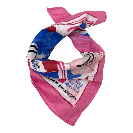 Sézane woven cotton scarf, pink