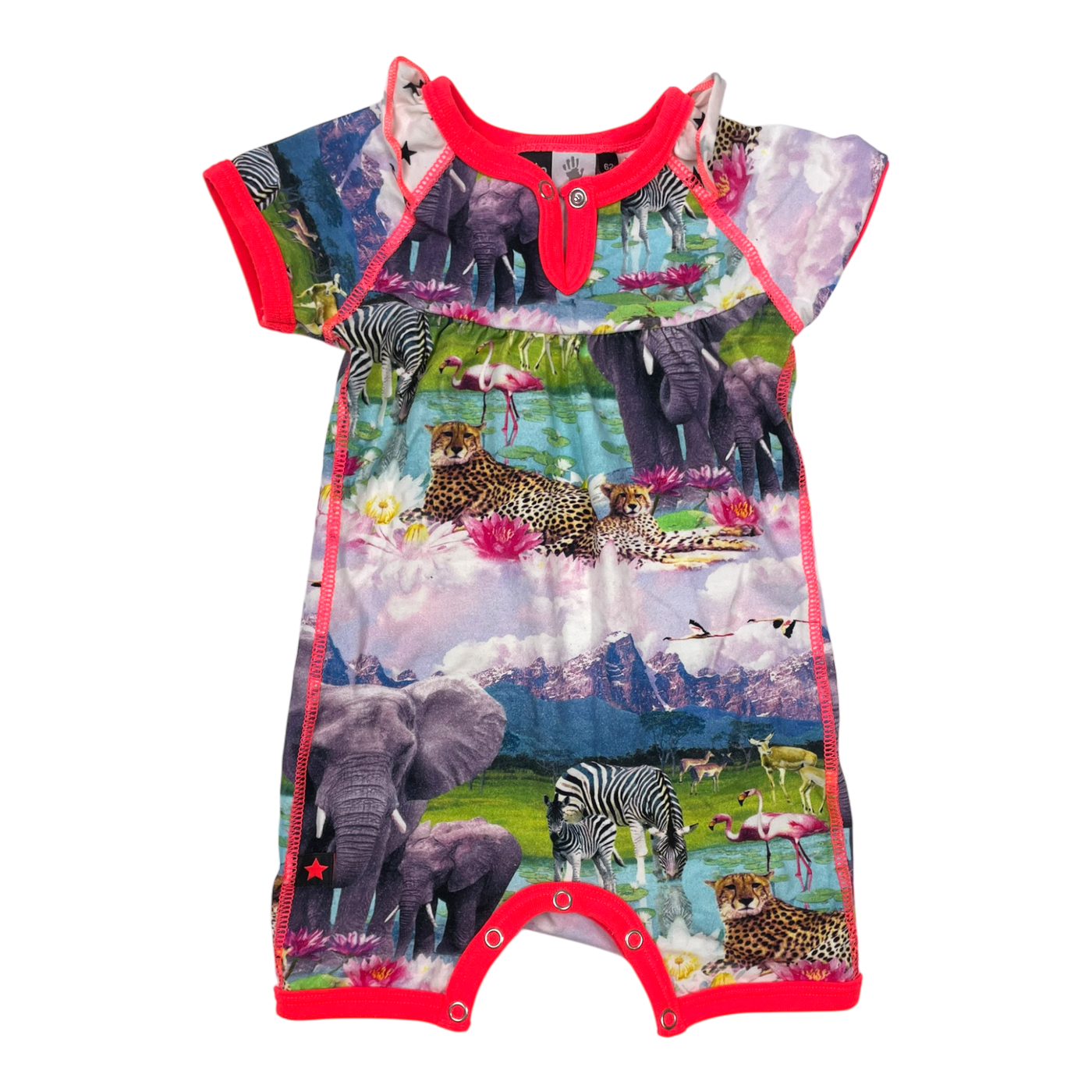 Molo summer suit, wild animals | 62cm