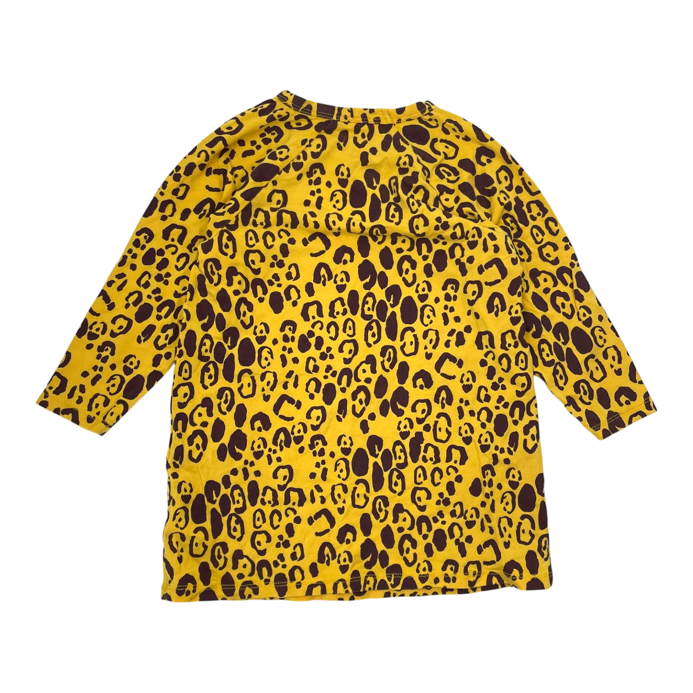 Mini Rodini basic dress, yellow leopard | 92/98cm