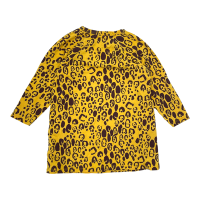 Mini Rodini basic dress, yellow leopard | 92/98cm