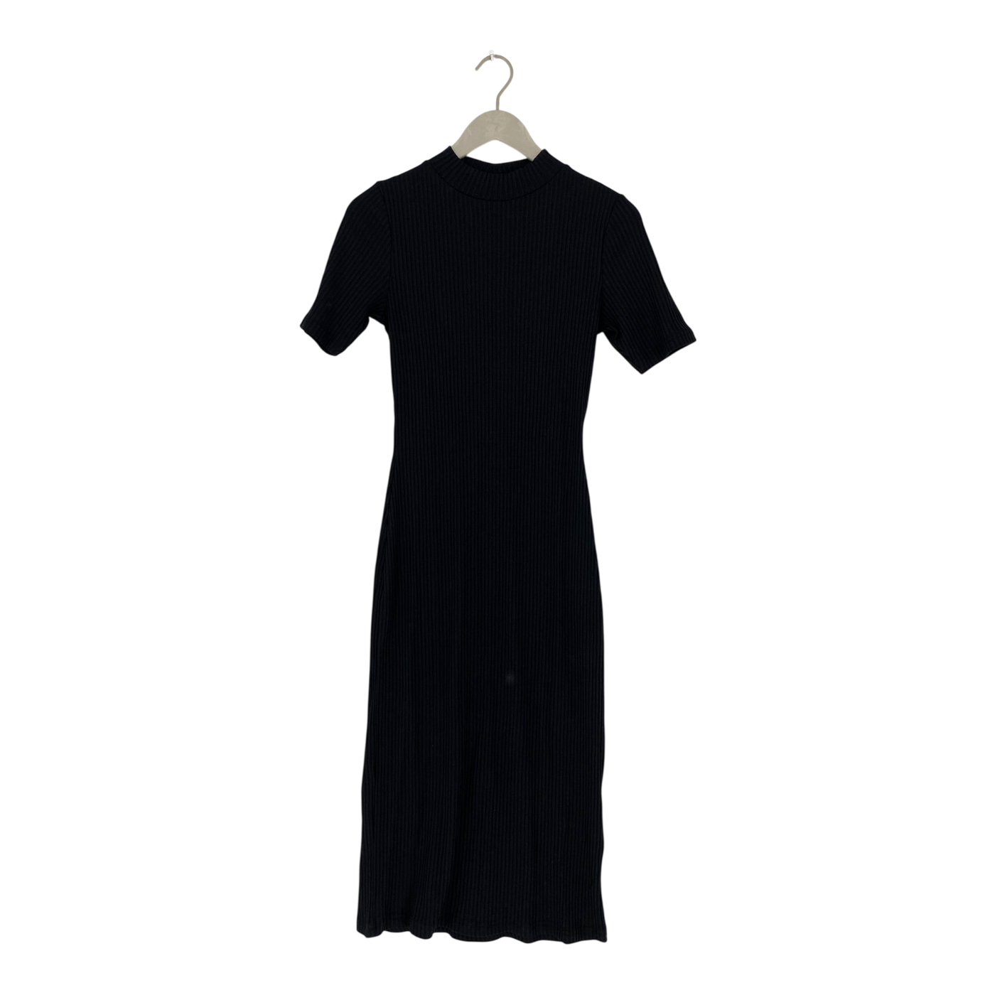 Toive rib t-shirt dress, black | woman L