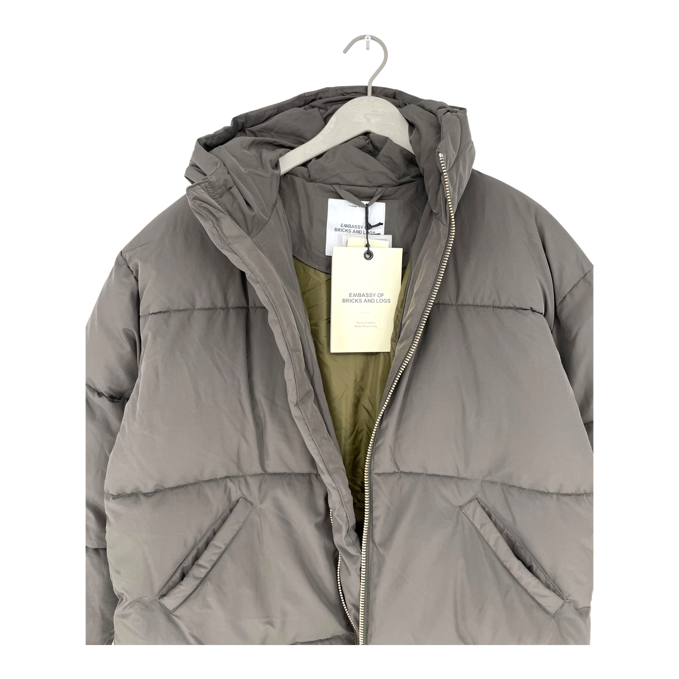 Embassy of Bricks and Logs elphin puffer jacket, brown | unisex S