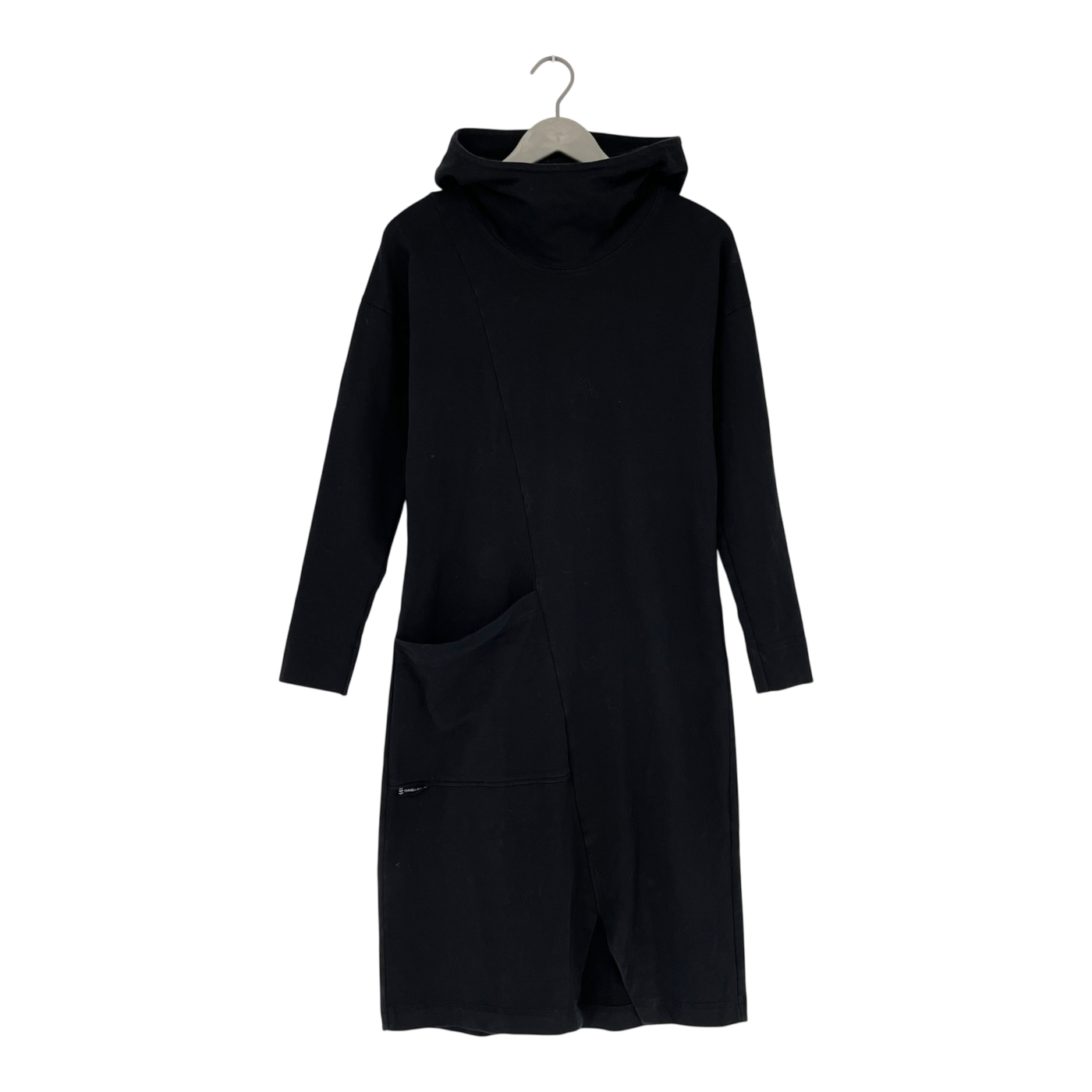 Omellinen Hoodie Kleid, schwarz | Frau XS