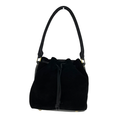 Holzrichter suede bucket bag, black