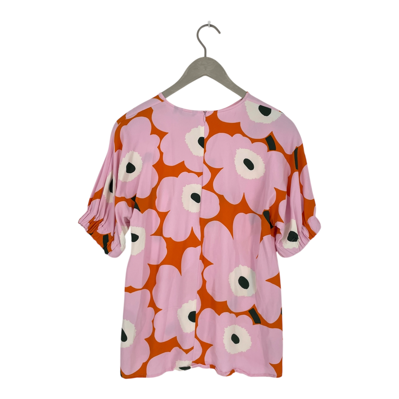 Marimekko pokkari unikko t-shirt blouse, pink/orange | woman 38