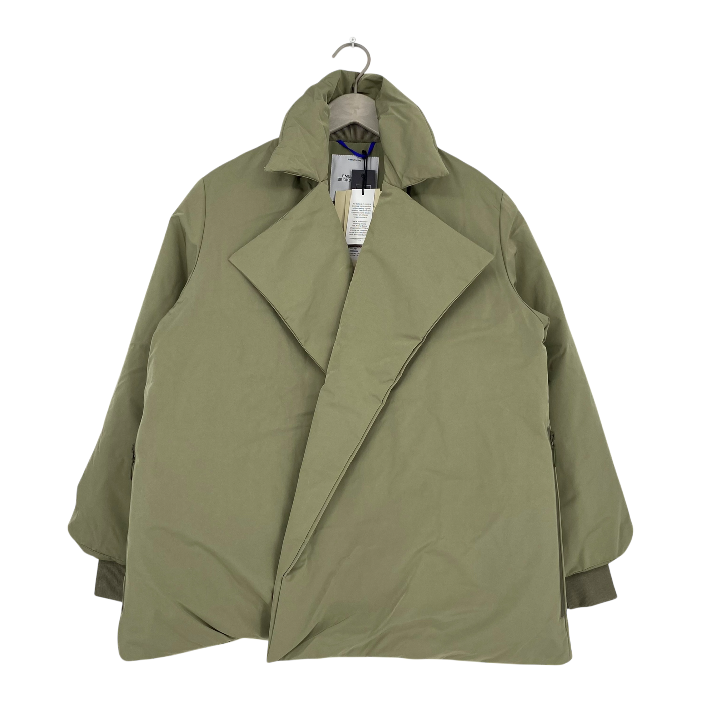 Embassy of Bricks and Logs avalon puffer jacket, pale olive | unisex S