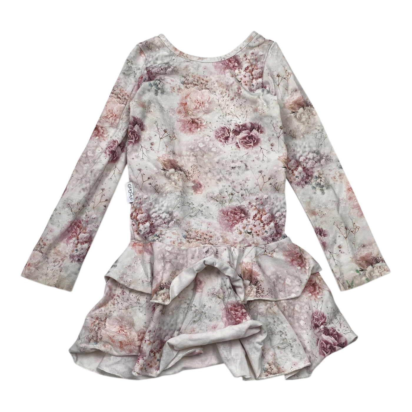 Gugguu frilla dress, flower | 98cm