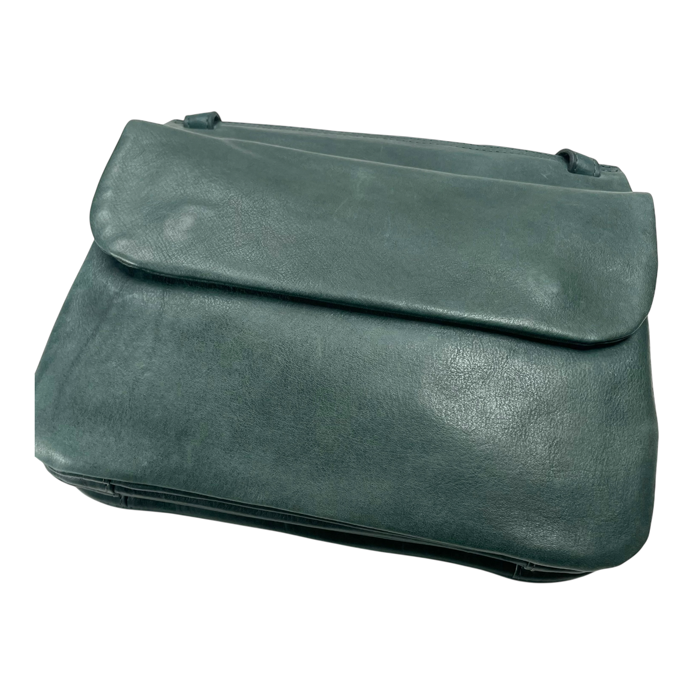 Harold's Bags leather chacoral smooth shoulder bag triple, petrol