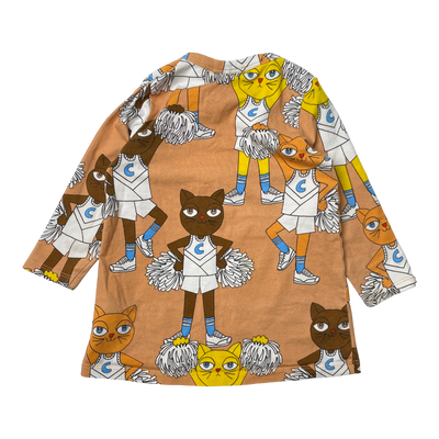 Mini Rodini dress, cheerleader cat | 68/74cm