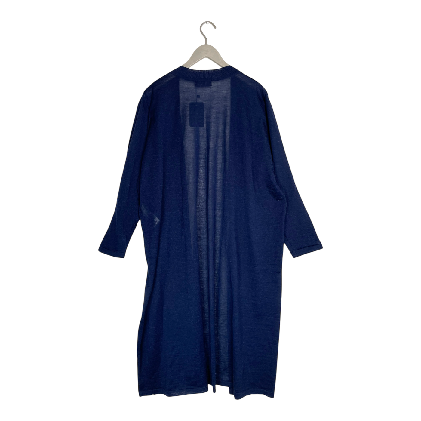 Alpa swan long cardigan in alpaca and silk, dark blue | woman XXL