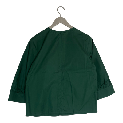 Marimekko houmen solid blouse, hunter green | woman 38