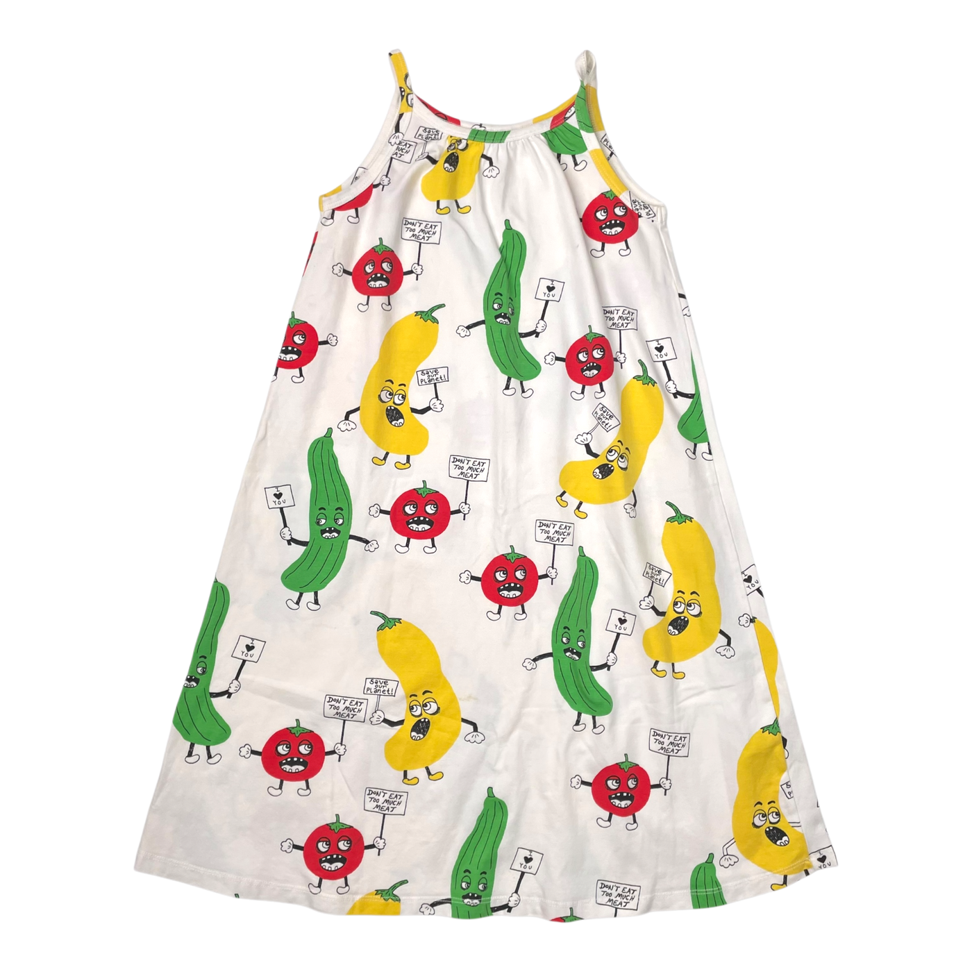 Mini Rodini dress, vegetables | 116/122cm