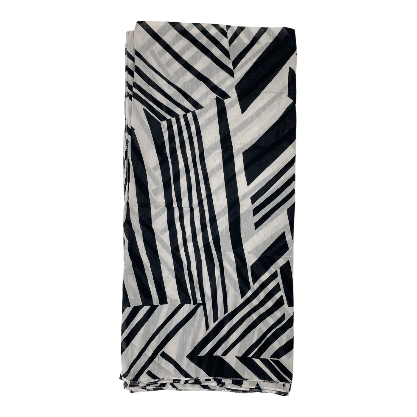Marimekko kaira silk and cotton mix scarf, black/white