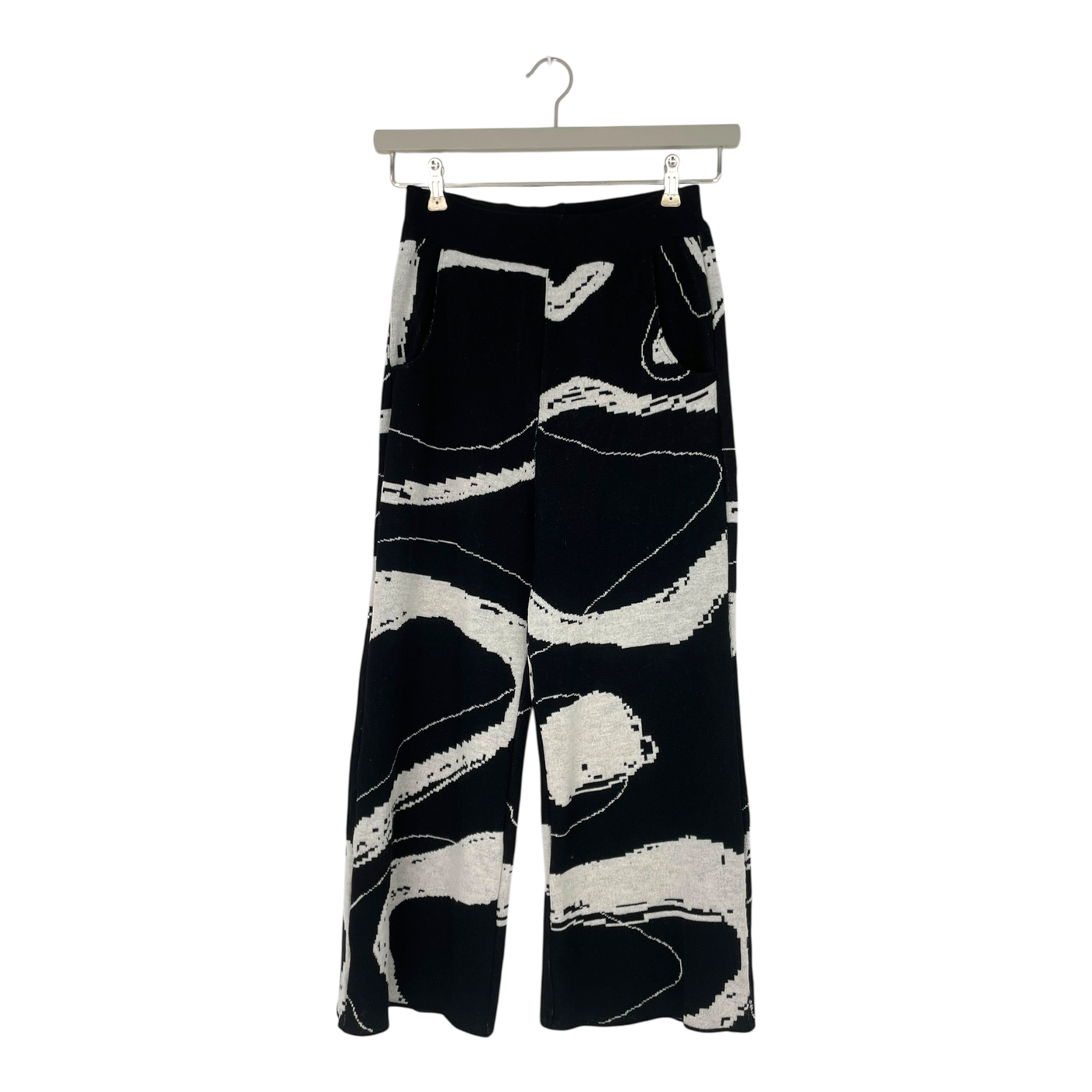 Uhana merino wool pants, black/white | woman XS