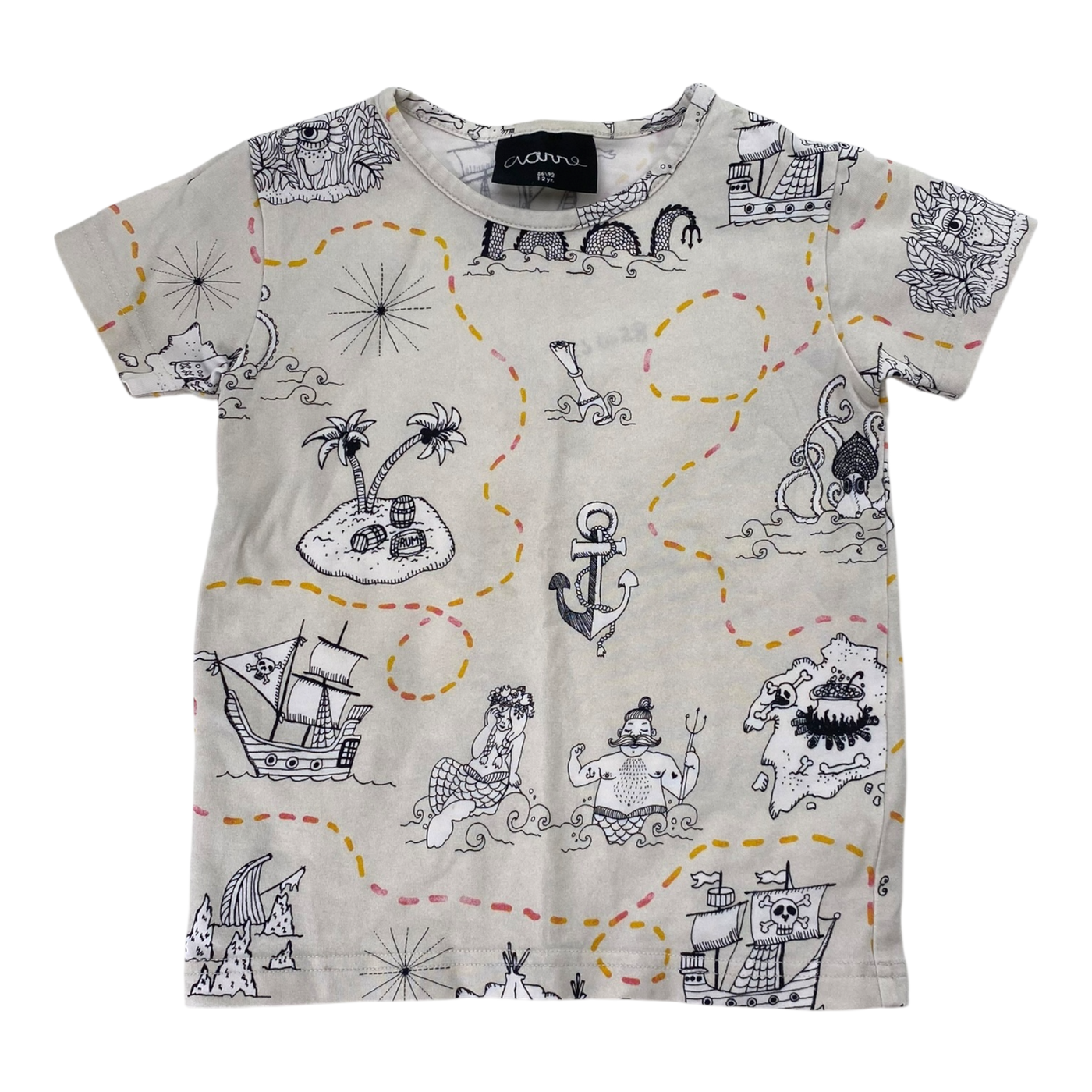 Aarre t-shirt, cream | 86/92cm