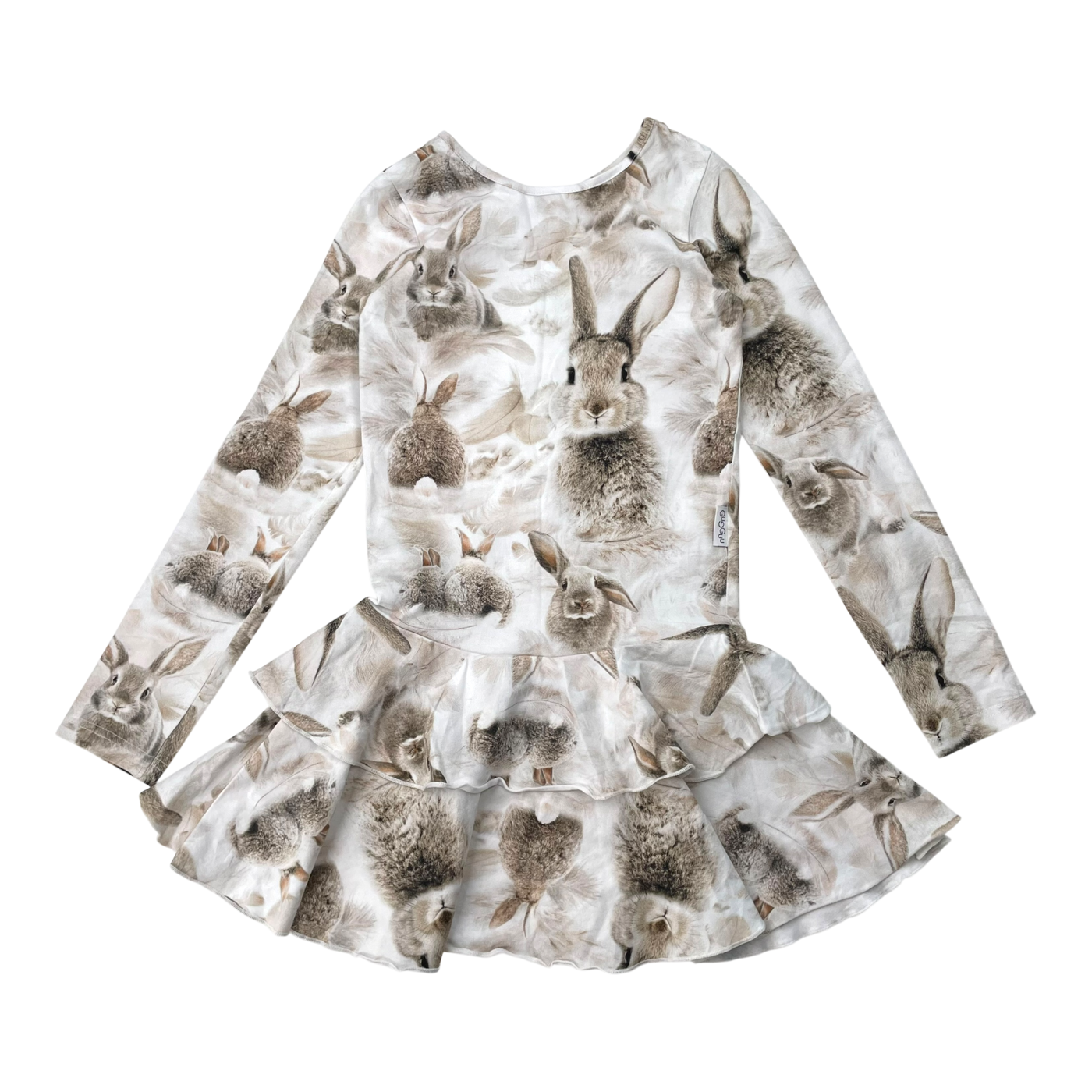 Gugguu frilla dress, bunny | 134cm