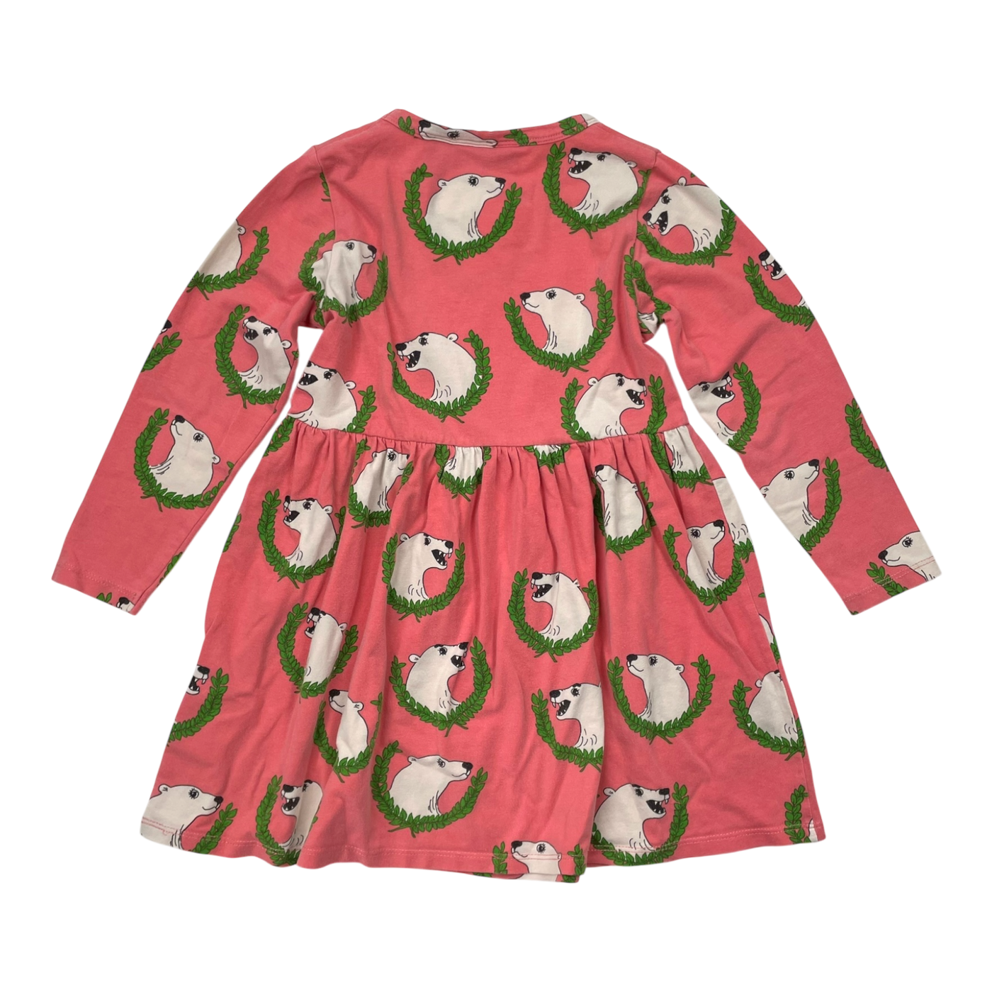 Mini Rodini dress, pink bear | 104/110cm