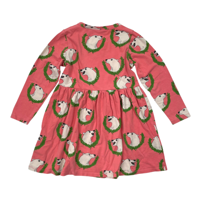 Mini Rodini dress, pink bear | 104/110cm