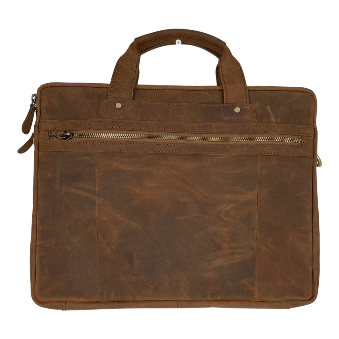 Holzrichter leather briefcase, brown