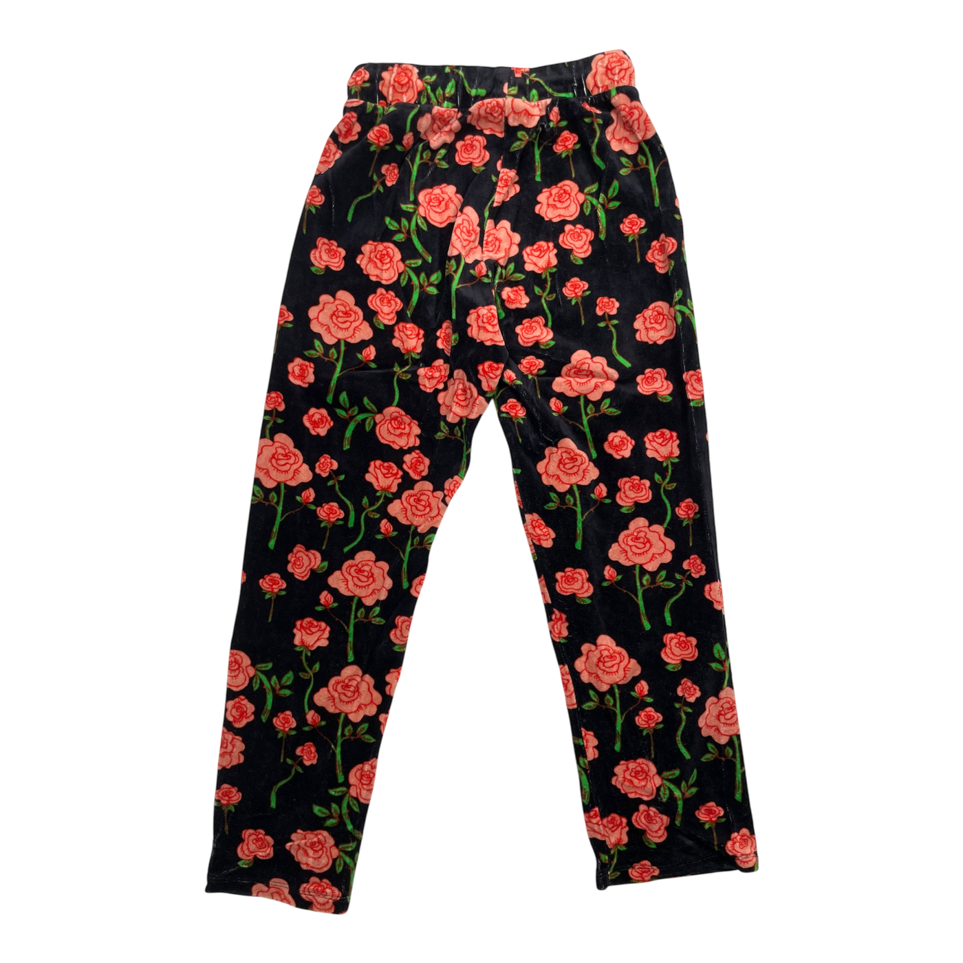 Mini Rodini velour pants, roses | 140/146cm