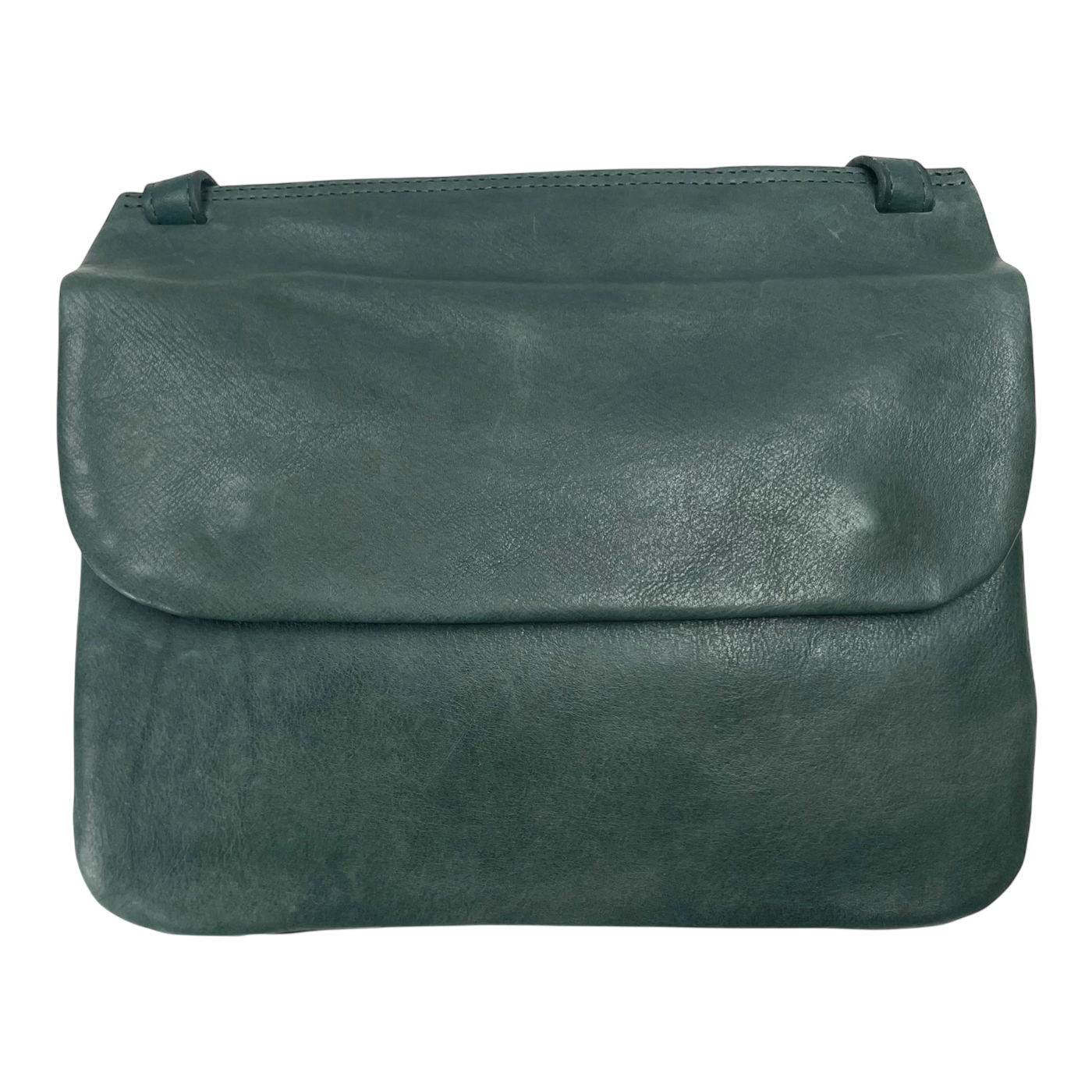 Harold's Bags leather chacoral smooth shoulder bag triple, petrol