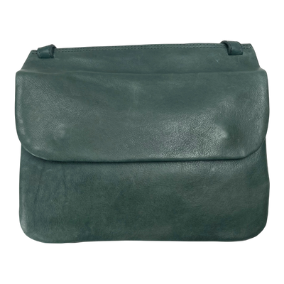 Harold's Bags leather chacoral smooth shoulder bag triple, petrol