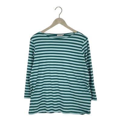 Marimekko ilma stripe shirt, green and blue | woman XL
