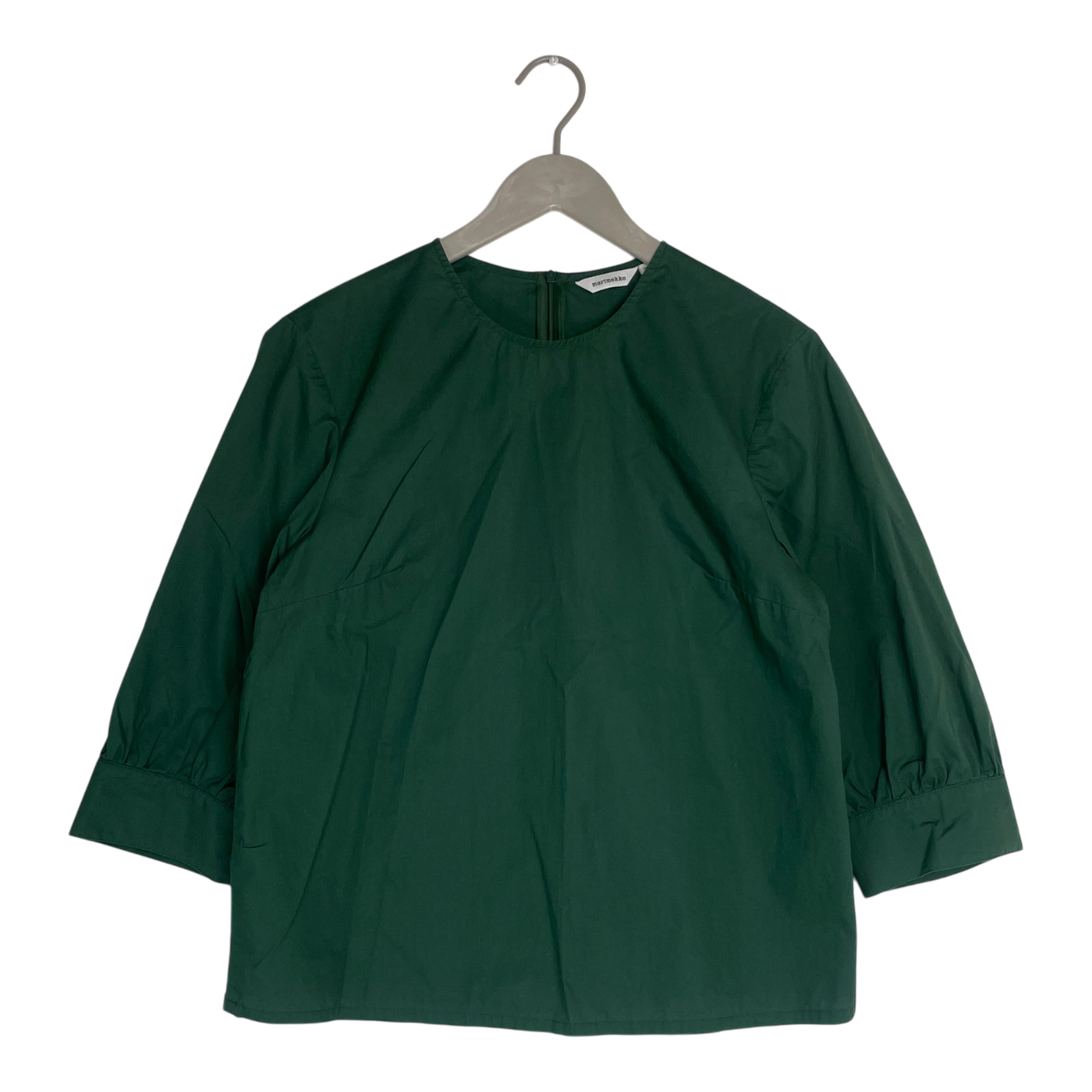 Marimekko houmen solid blouse, hunter green | woman 38