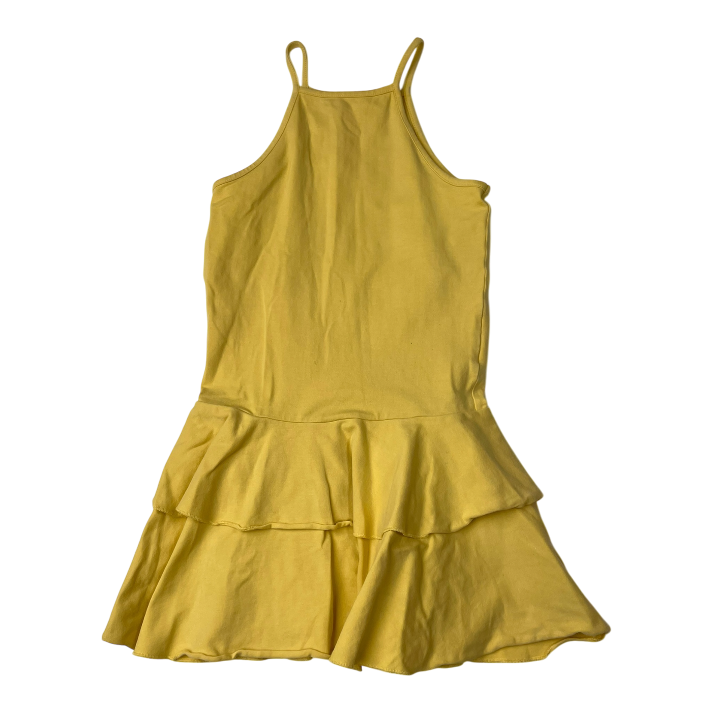 Gugguu spagetti frilla dress, lemon | 122cm