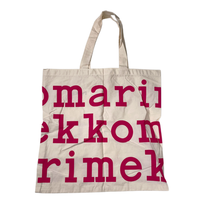 Marimekko logo bag, ivory & deep pink | onesize