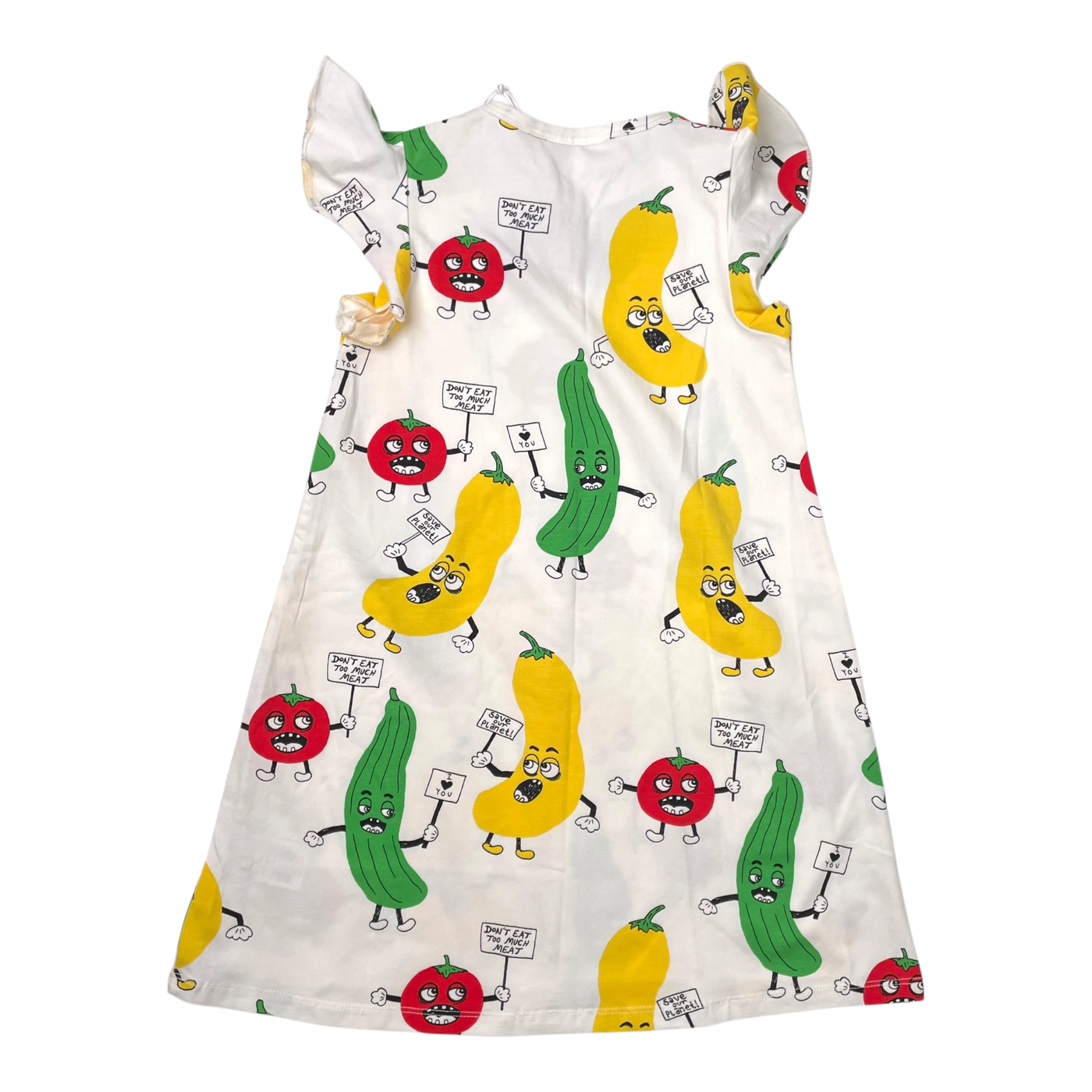 Mini Rodini frill dress, vegetables | 116/122cm