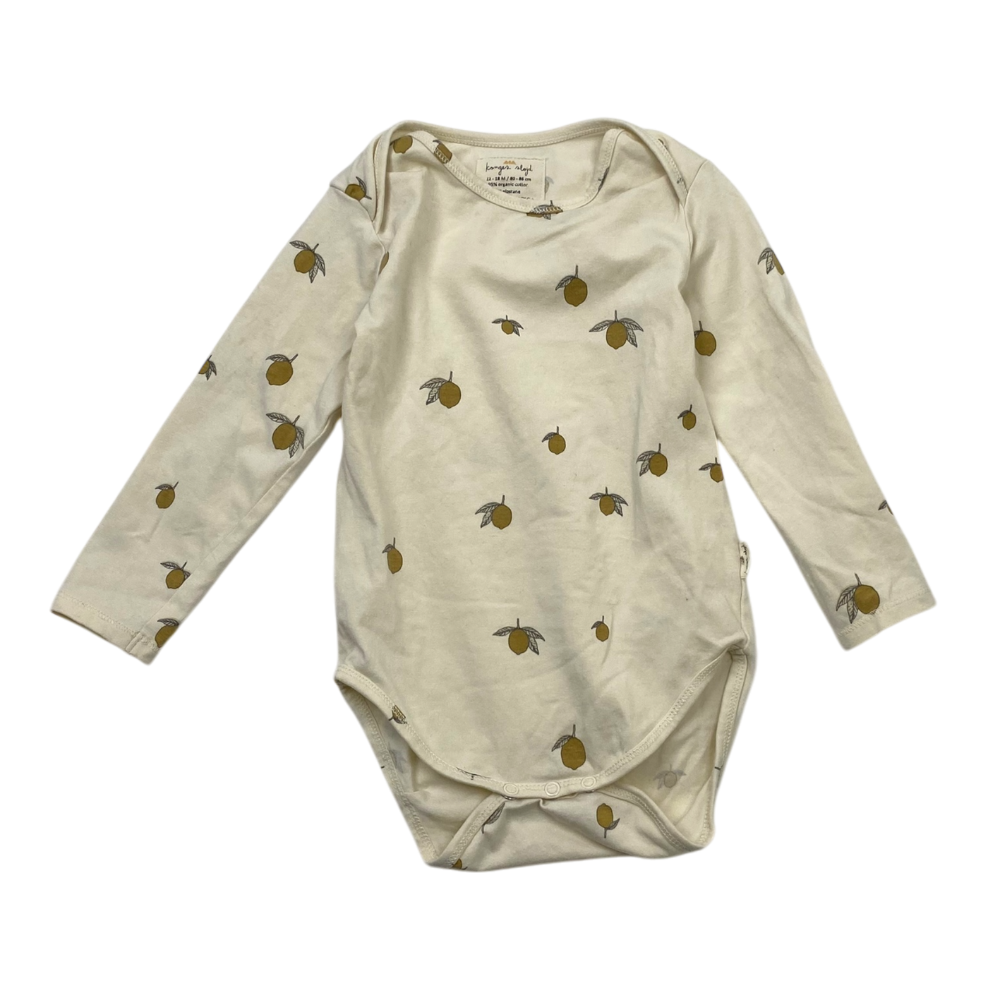 Konges Sløjd body, lemon | 80/86cm