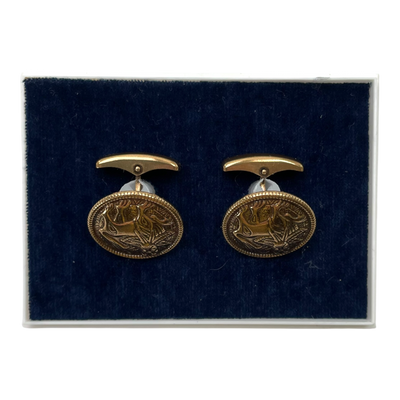 Kalevala Koru aurinkoleijona cufflinks, bronze