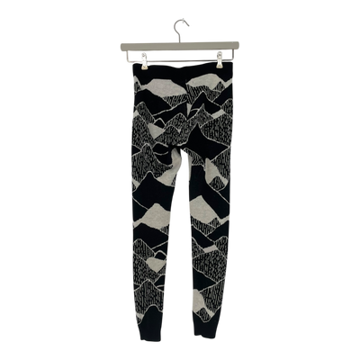 Uhana merino wool leggings, black/white | woman S