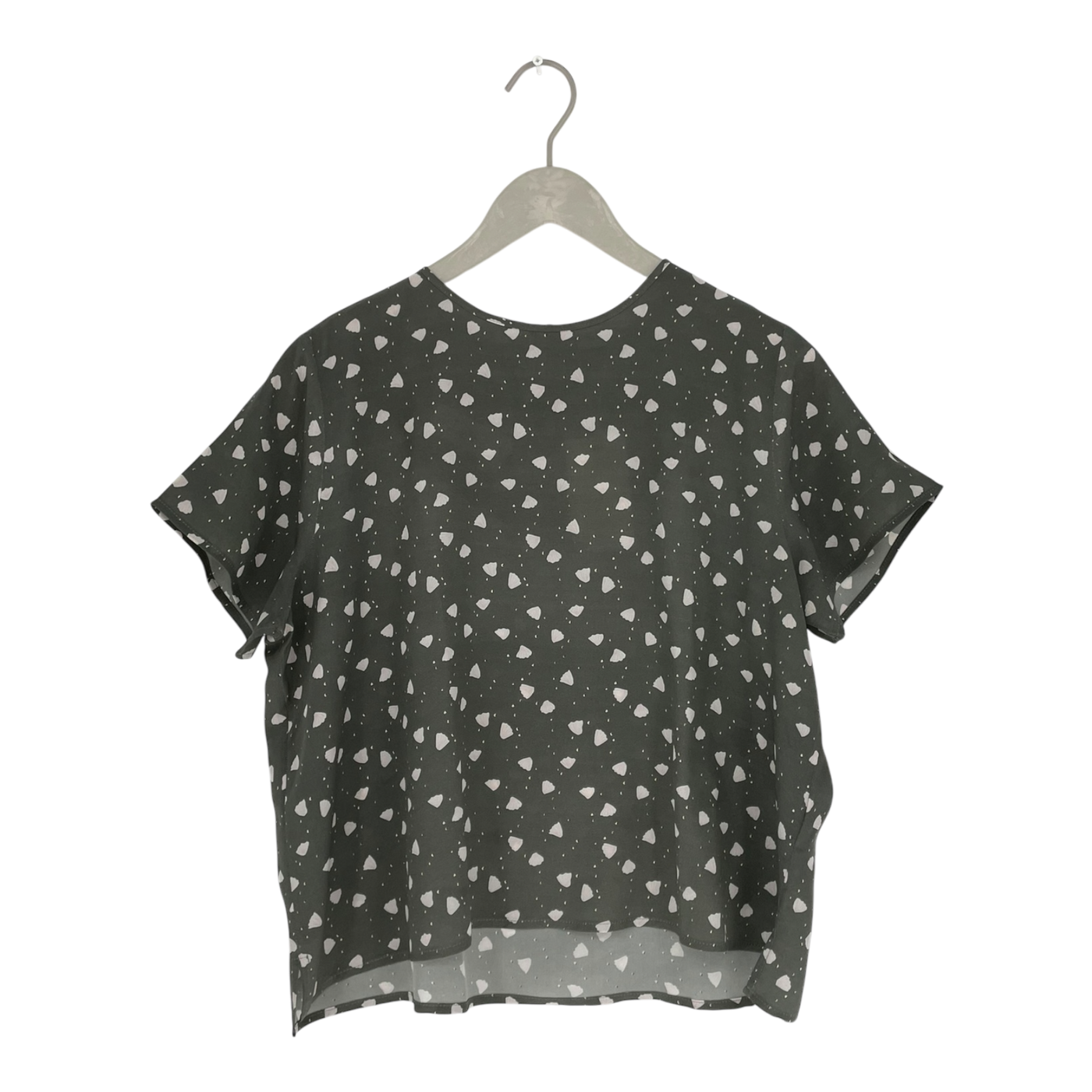 R-Collection Seidenhemd, Moss Green | Frau m