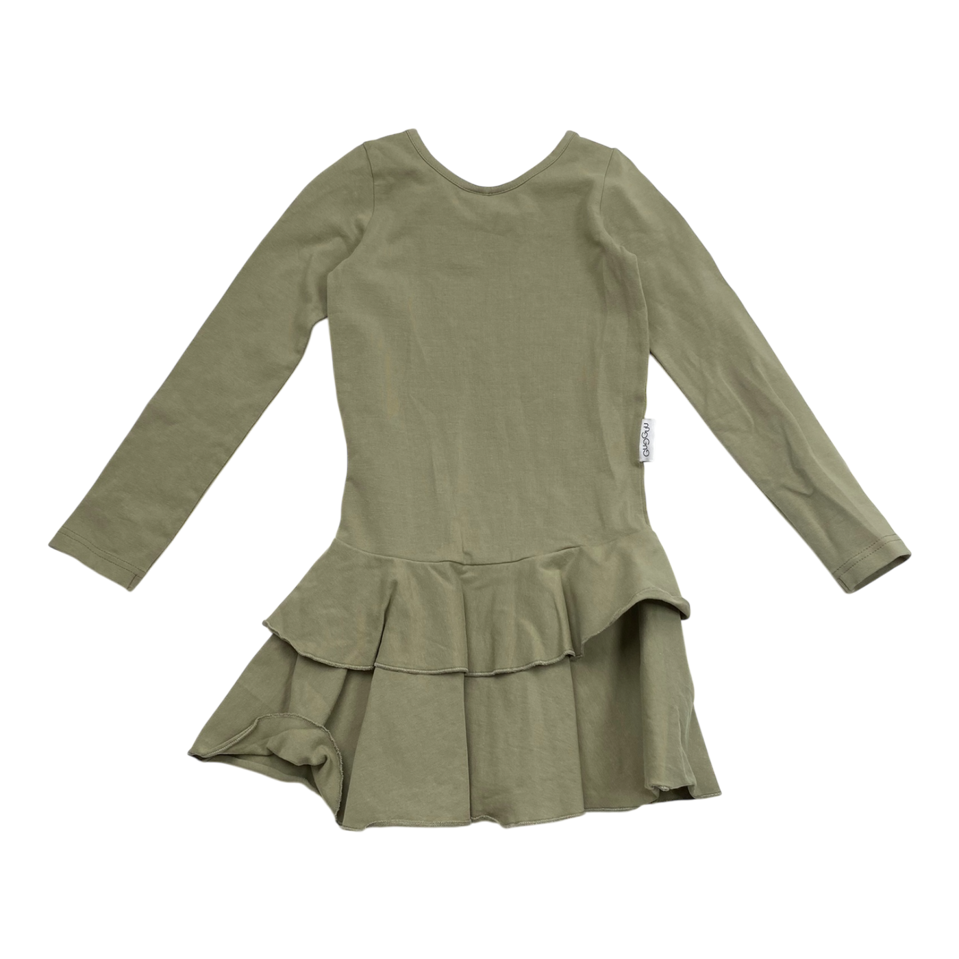 Gugguu frilla dress, olive green | 98cm