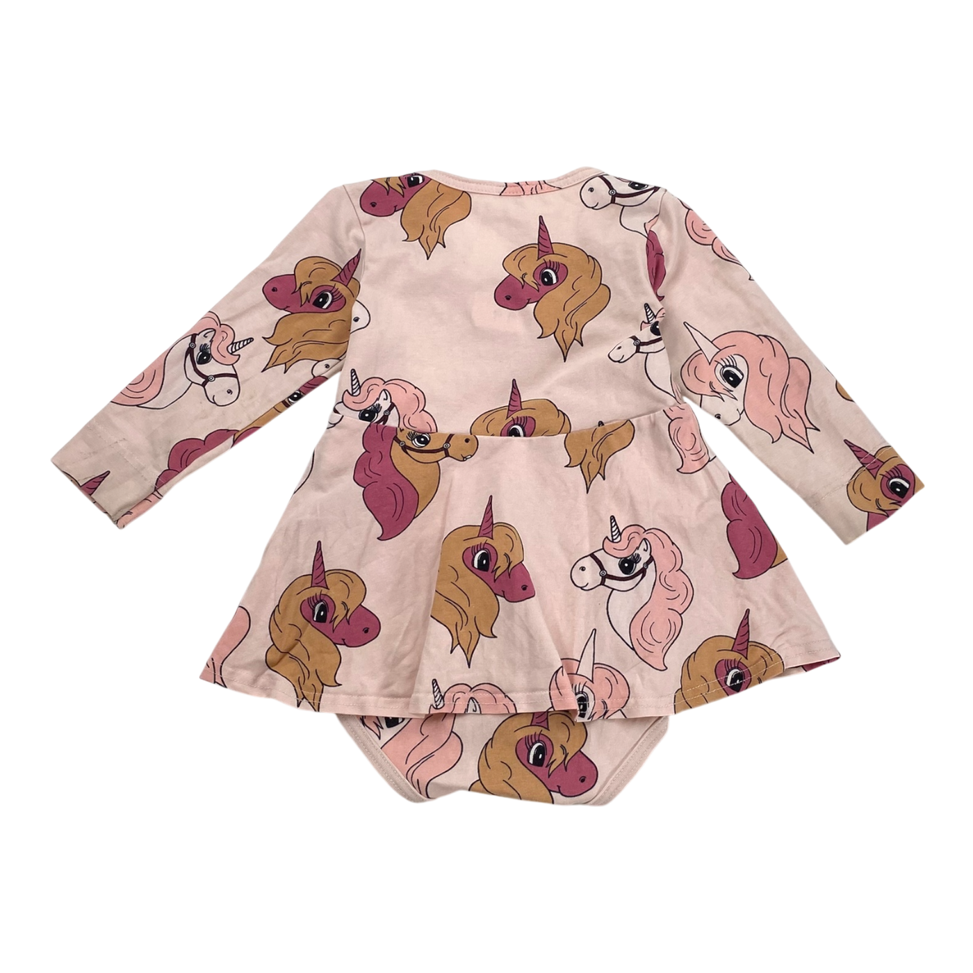 Blaa body dress, unicorn | 74/80cm